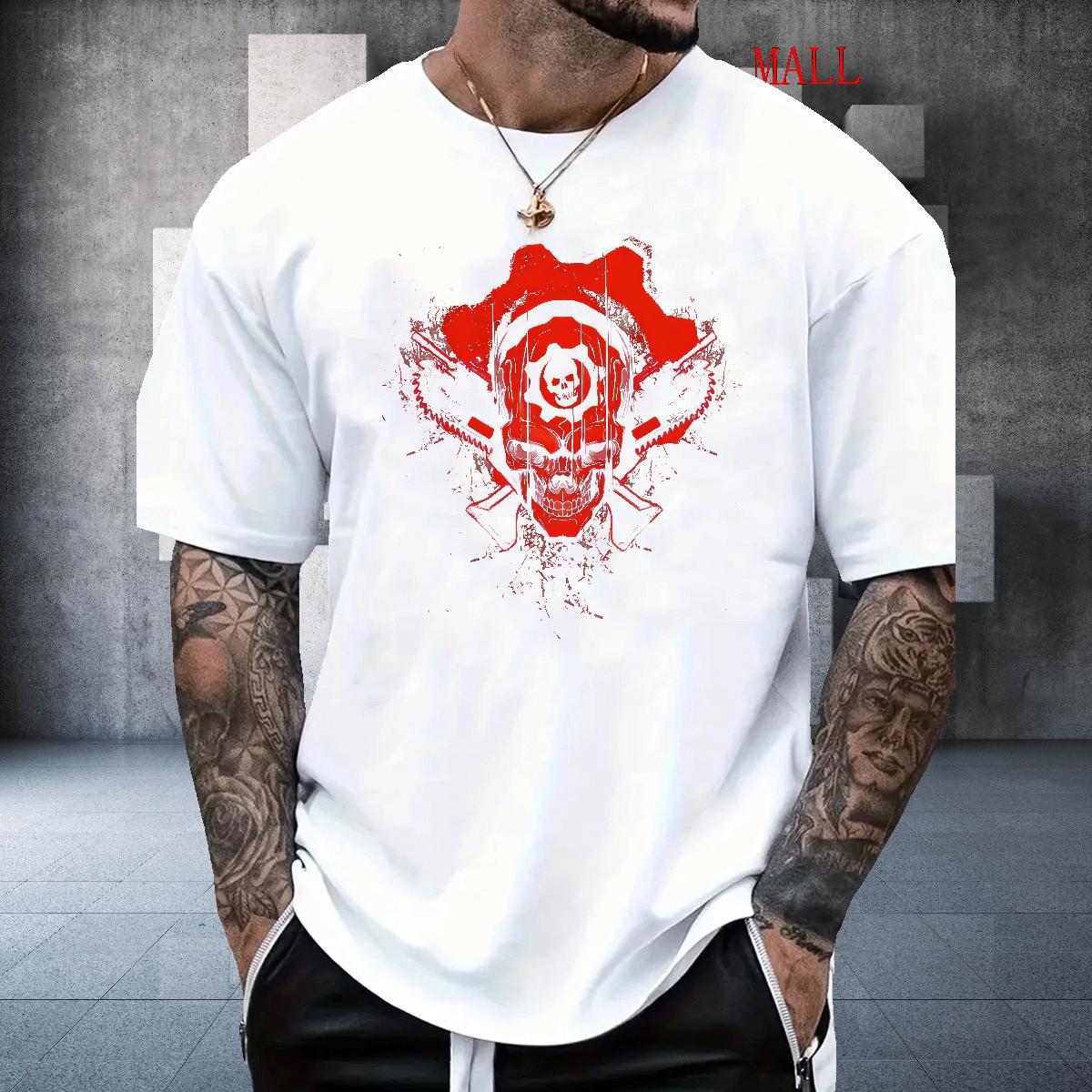 Designer Fashion Tshirts 230g Cotton Casual Daily Wear scary Breathable T-Shirts Loose Plus Size Custom Tops Shirt