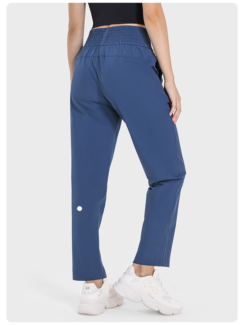 LLL073 Womens Ninth Pants Jogger Yoga Pants Jogging Sport Gym Running Casual Long Pant Elastic For Autumn and Winter
