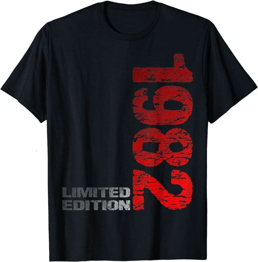 Born 1982 Rock This Summer with Our Birthday T-Shirt Streetwear Style Vintage Retro for Men's Graphic T-Shirts s