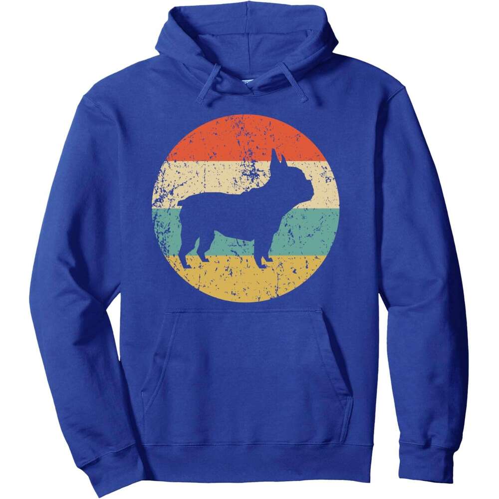 Hoodie for Mens Womens Retro French Bulldog Dog Pullover Hoodie Graphic Hoodies Sweatshirt Pullover Long Sleeve
