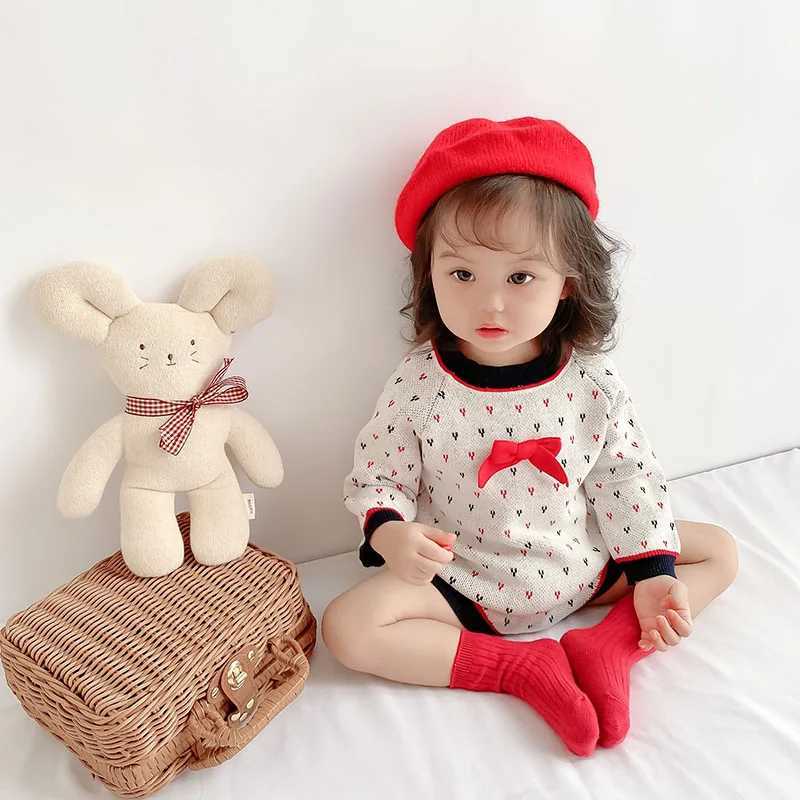 MILANCEL New Baby Knitting Berets Cotton Kids Cap Solid Newbron Korean Girls Hat M240821