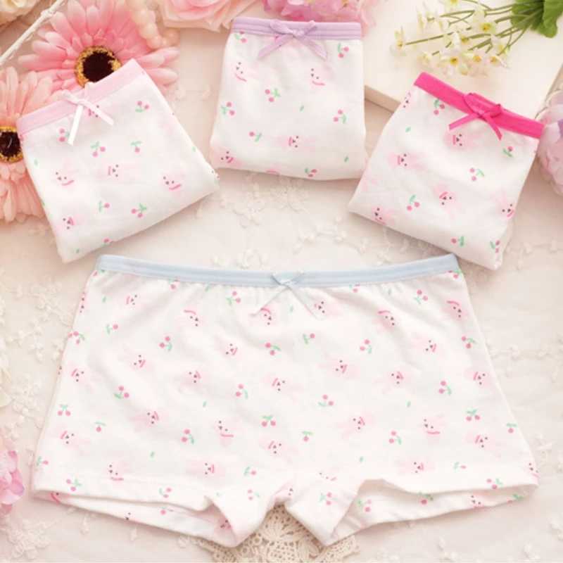 4Pcs/lot Cartoon Kids Girl Underwear For Baby Childrens Boxer Underpants Briefs Girls Underware Pants For 2-9 Y Y240821