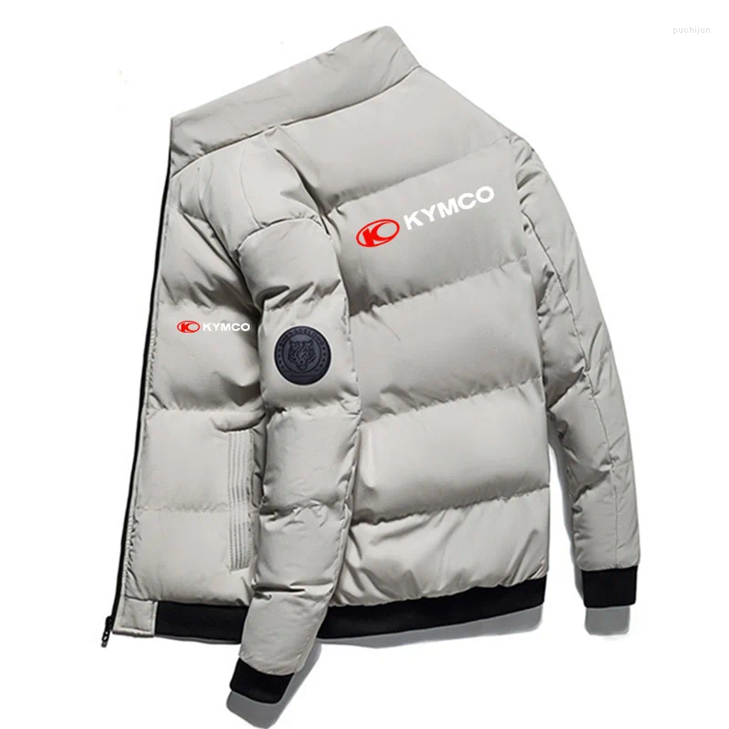 Men's Jackets Winter KYMCO Parkas Jacket Korean Fashion Stand Collar Thick Warm Puffer Casual Windbreaker Thermal Padded Coat