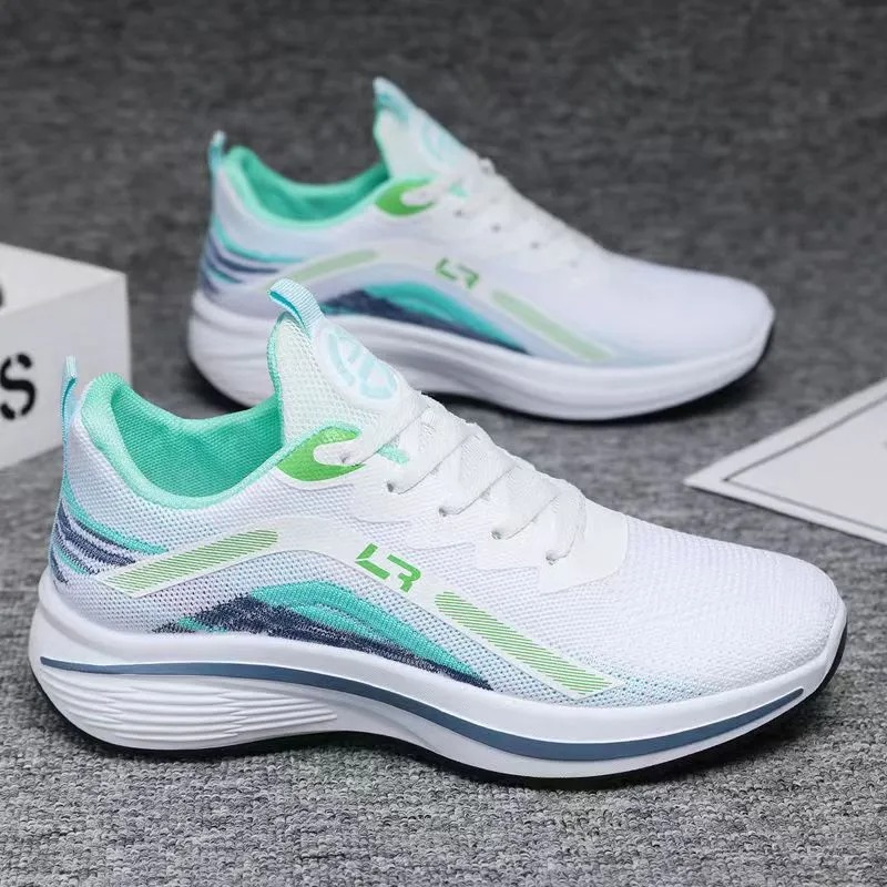 Sports Men's Shoes New Spring Versatile High Rise Trendy Shoes Mesh Shoes Men's Breathable Running Ultra Light Shoes
