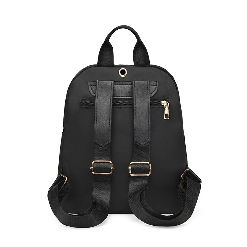 Simple Black Large Capacity Backpack Travel Bag Solid Harajuku Student Schoolbag Unisex Bags High Street 240821