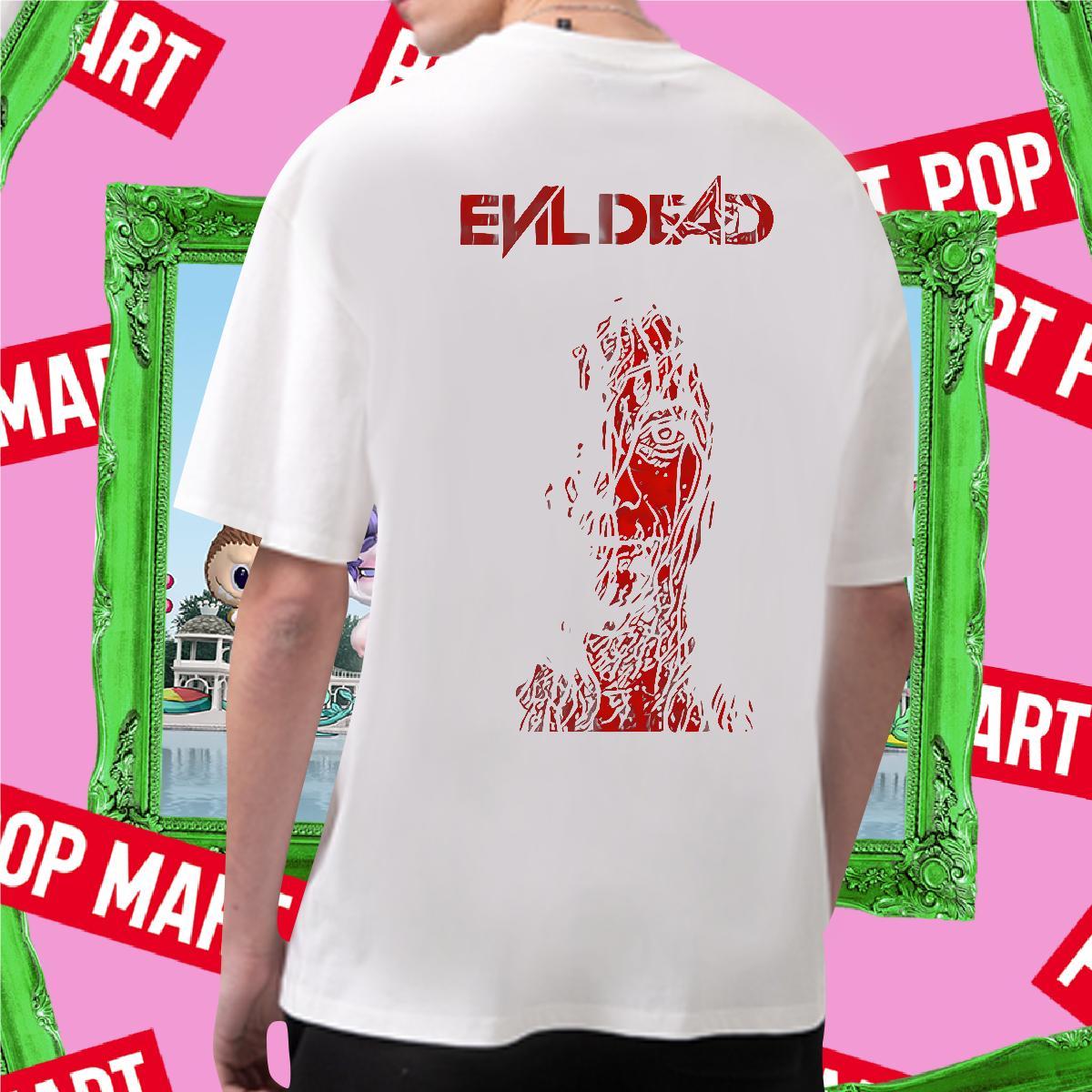 Fashion New Tshirts 230g 100% Cotton Street Casual scary Crew Neck Mens T Shirts Comfortable Anime Print Clothings