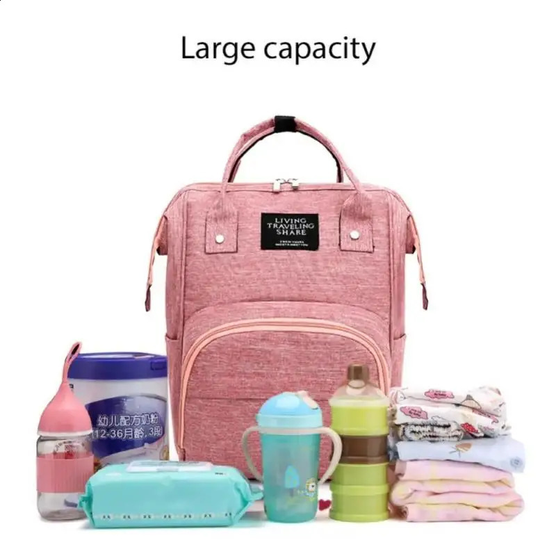 Fashion Travel Mummy Maternity Nappy Bag Large Capacity Backpack Nursing for Baby Care Womens 240821