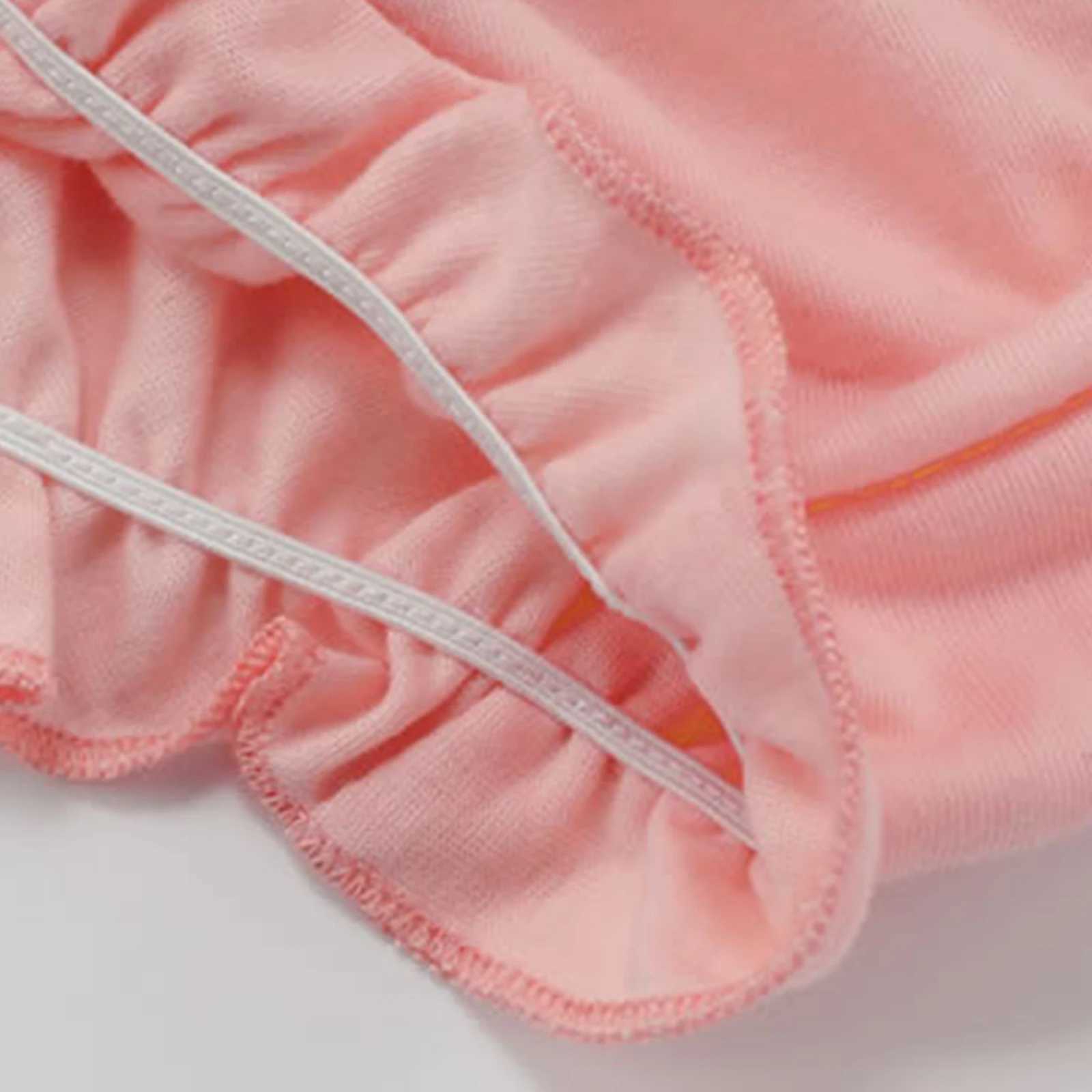 4Pcs Adorable Baby Girls Cotton Bloomers Assorted Cute Print Ruffle Bow Diaper Cover Girl Summer Breathable Underwear Panties Y240821
