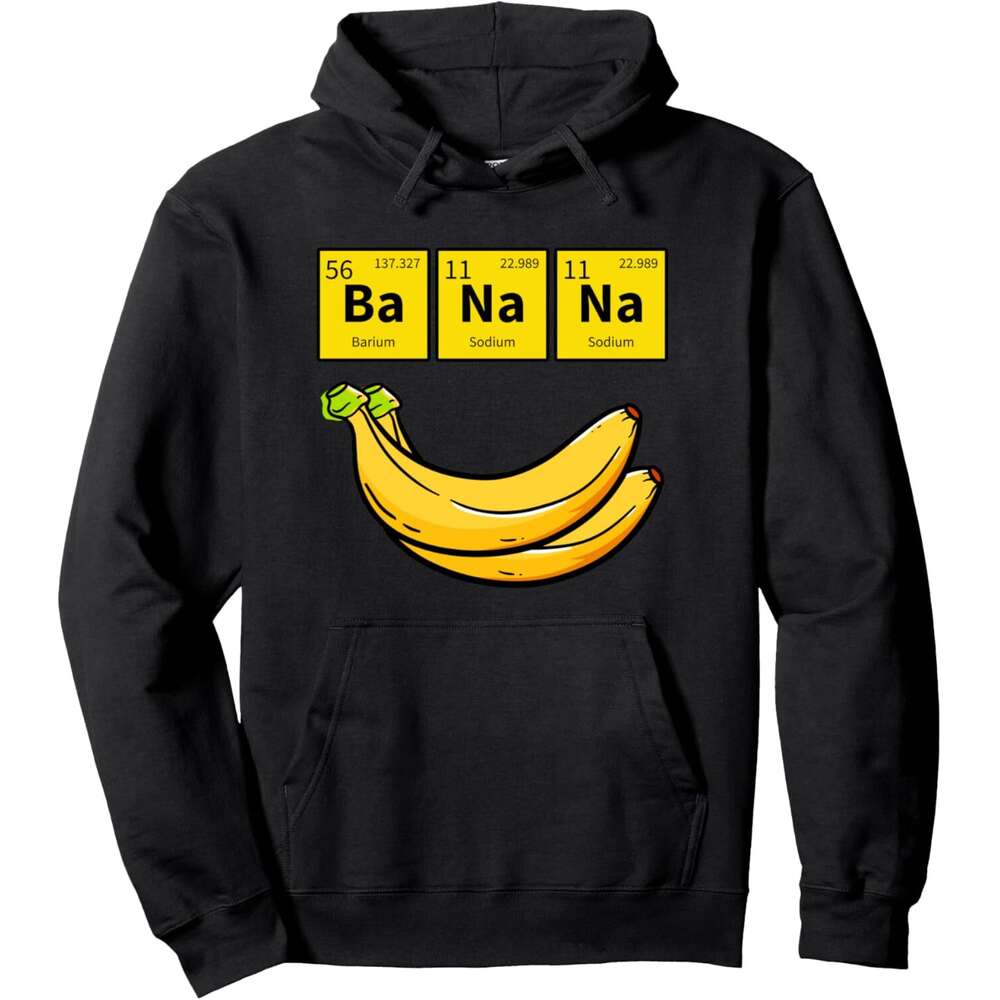 Hoodie for Mens Womens Funny Banana Chemical Periodic Table of Elements Ba Na NA Pullover Hoodie Graphic Hoodies Sweatshirt Pullover Long Sleeve