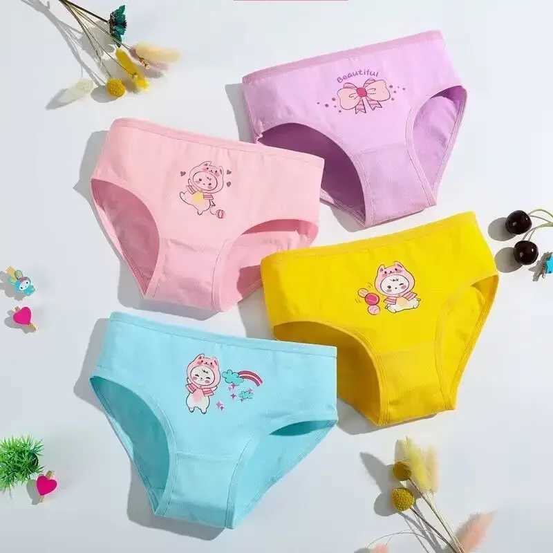 10 Pieces Childrens Girls Panties Cotton Cartoon Child Underwear for Girls Kids Boxer Panties 2-10Years Y240821