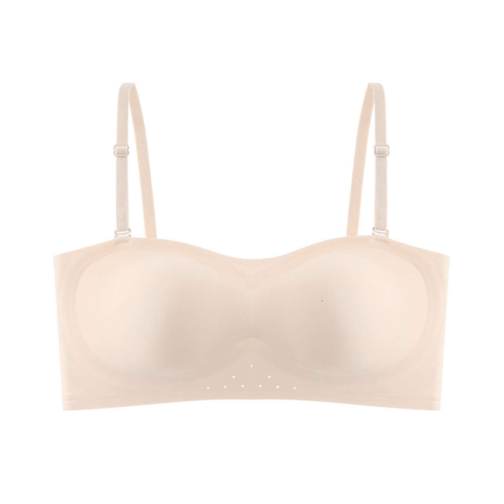 Strapless strapless lingerie for women's summer thin style with small breasts gathered together, non slip, steel ring, no trace, invisible beauti