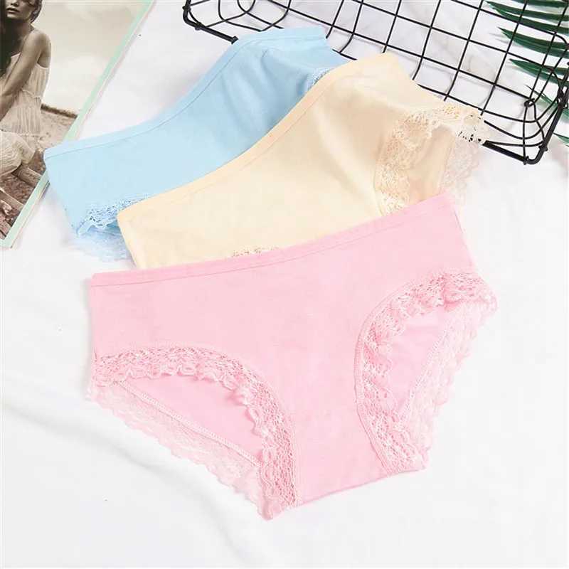 2021 Girl Underwear Teenage Underpants Young Girl Briefs Lace Cotton Girl Panties Girl Panties Kids Underwear Y240821