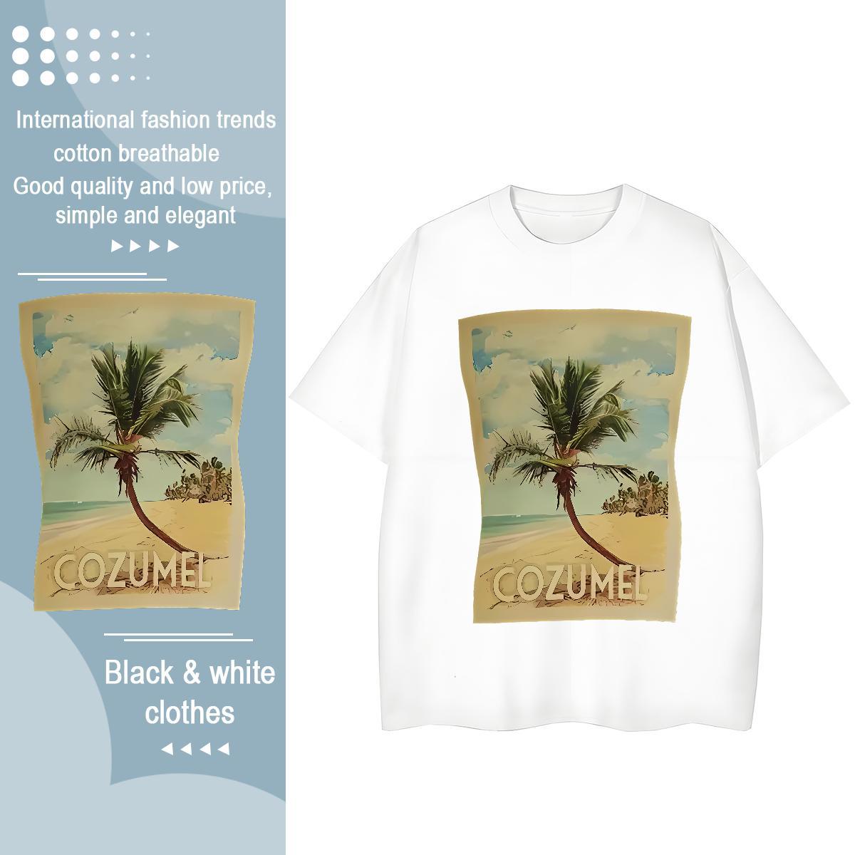 New Arrival T-Shirts Breathable Soft 230g Cotton Lady T shirt Oversized L-4XL tree Sport Designer Tees Shirts