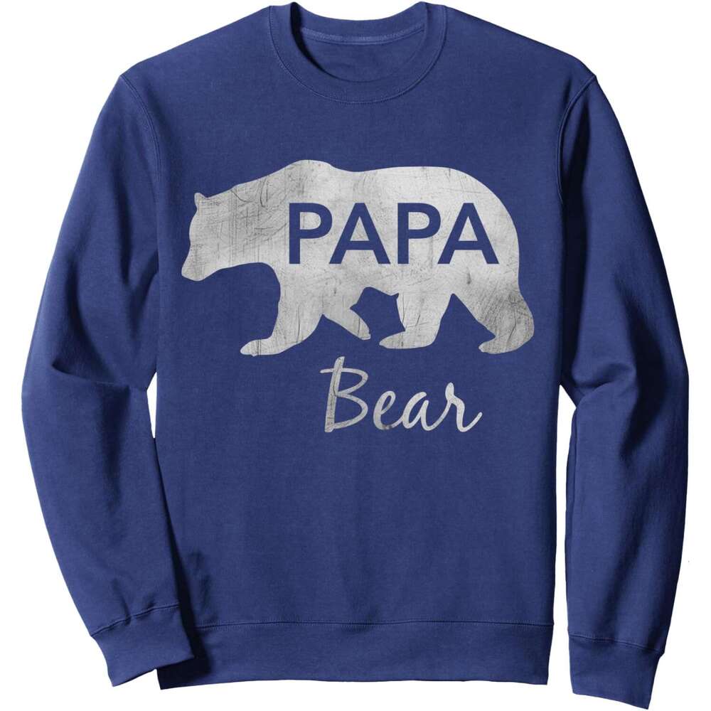 Long Sleeve Shirts for Men sweatshirt Papa Bear Great Gift For Dad, Father, Grandpa Sweatshirt T shirt Tee Streetwear Casual tops clothes