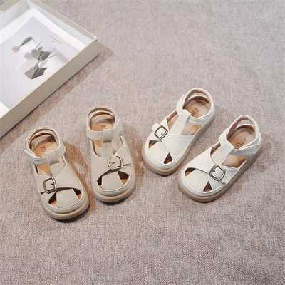 Childrens non slip soft bottom wear-resistant metal buckle sandals new casual sandals for boys and girls in the summer of 2024 W240821