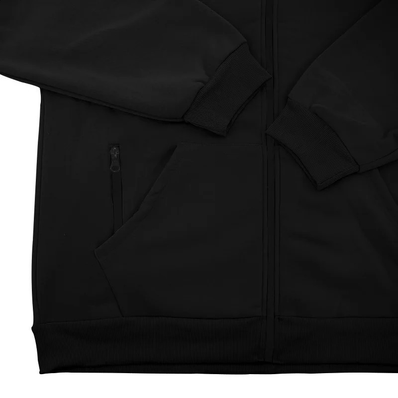 Cross border autumn and winter mens solid color long sleeved mens hooded sports and leisure wool warm suit 240827