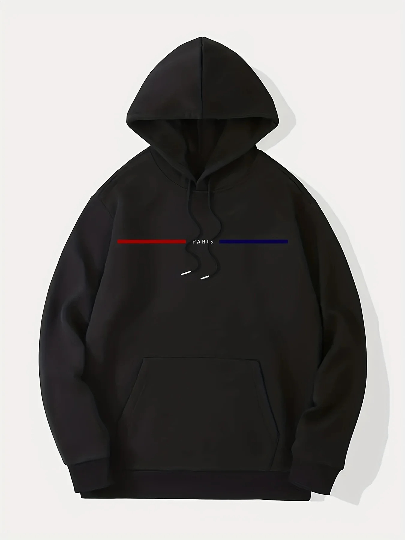 Mens Autumn Winter Long Sleeved Sweater PARIS Hooded 240821