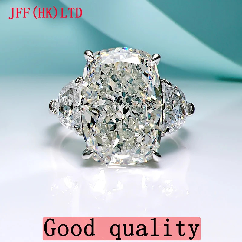 y Three Stone Diamond Ring Breaks Ice Cutting Premium Sensory Recommendation 100% 18K Gold 9K Wedding 240812