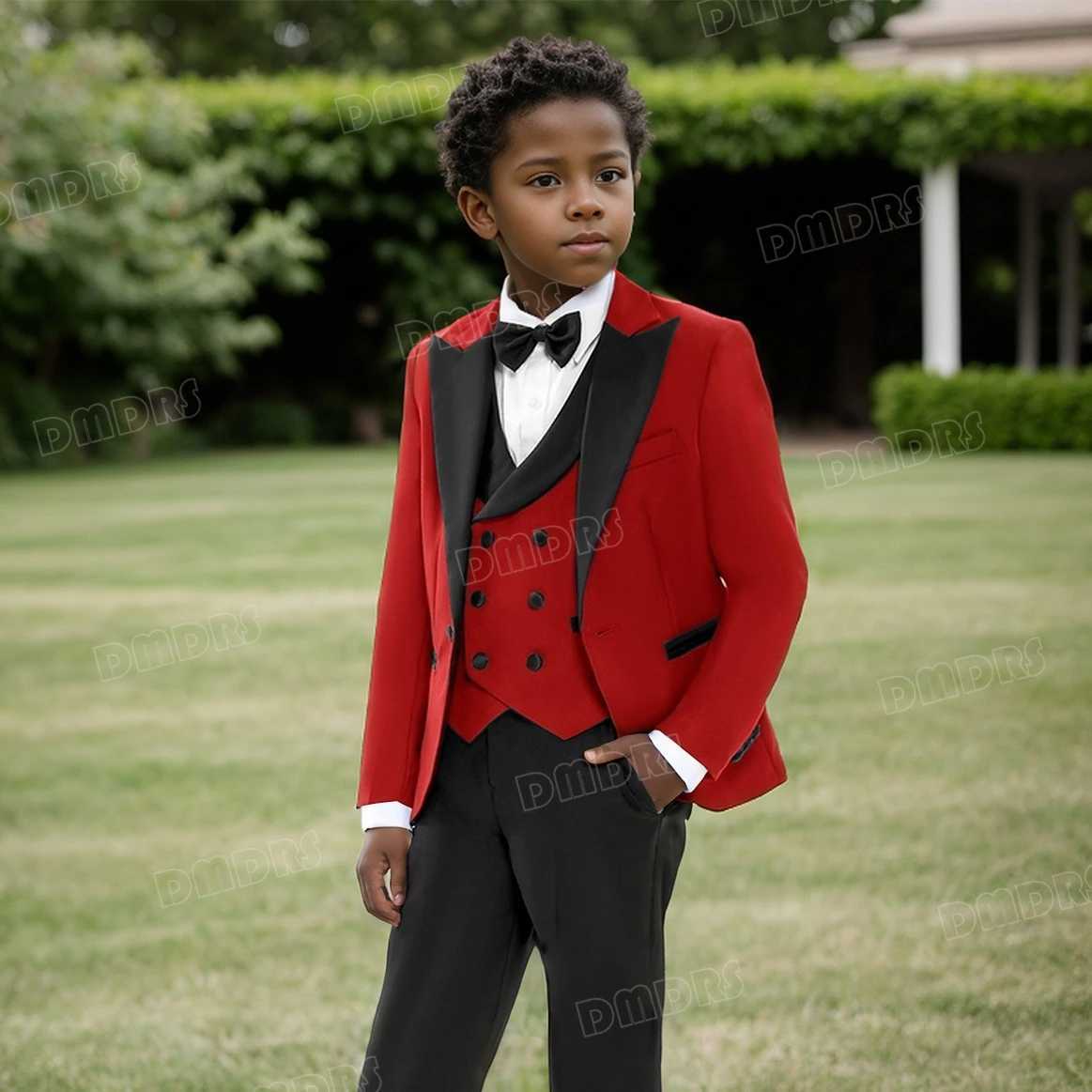 Suits Boys Formal Suits Slim Fit Boys Suit Set Dresswear Ring Bearer Outfit Kids Wedding Dress Clothes