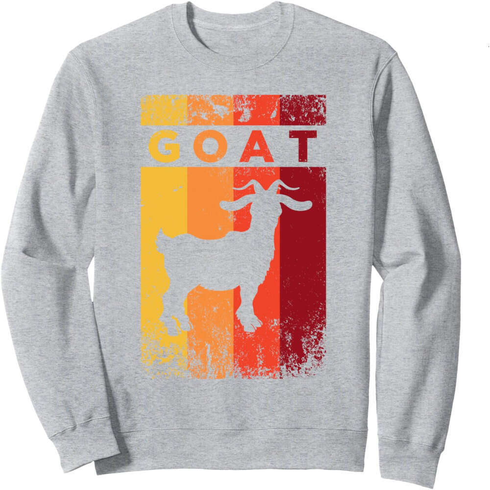 Long Sleeve Shirts for Men sweatshirt Vintage Style Silhouette Funny Goat Lover Gift Sweatshirt T shirt Tee Streetwear Casual tops clothes