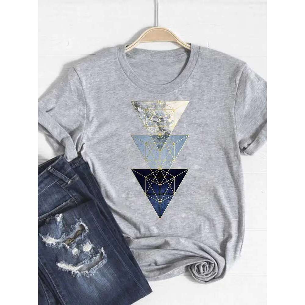 T Print Shirt Short Sleeve wer Vintage Cute 90s Summer Top Fashion Clothes Women Clothing Gray Basic Tee Graphic T-shirt op ee -shirt