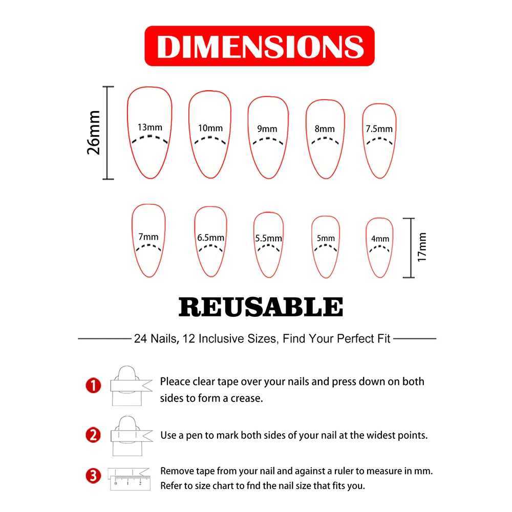 24Pcs Women Girls Medium Almond Red French Christmas Gingerbread Man Crutch Full Coverage Wearable Fake Nail Press on Nail ArtXJ241025
