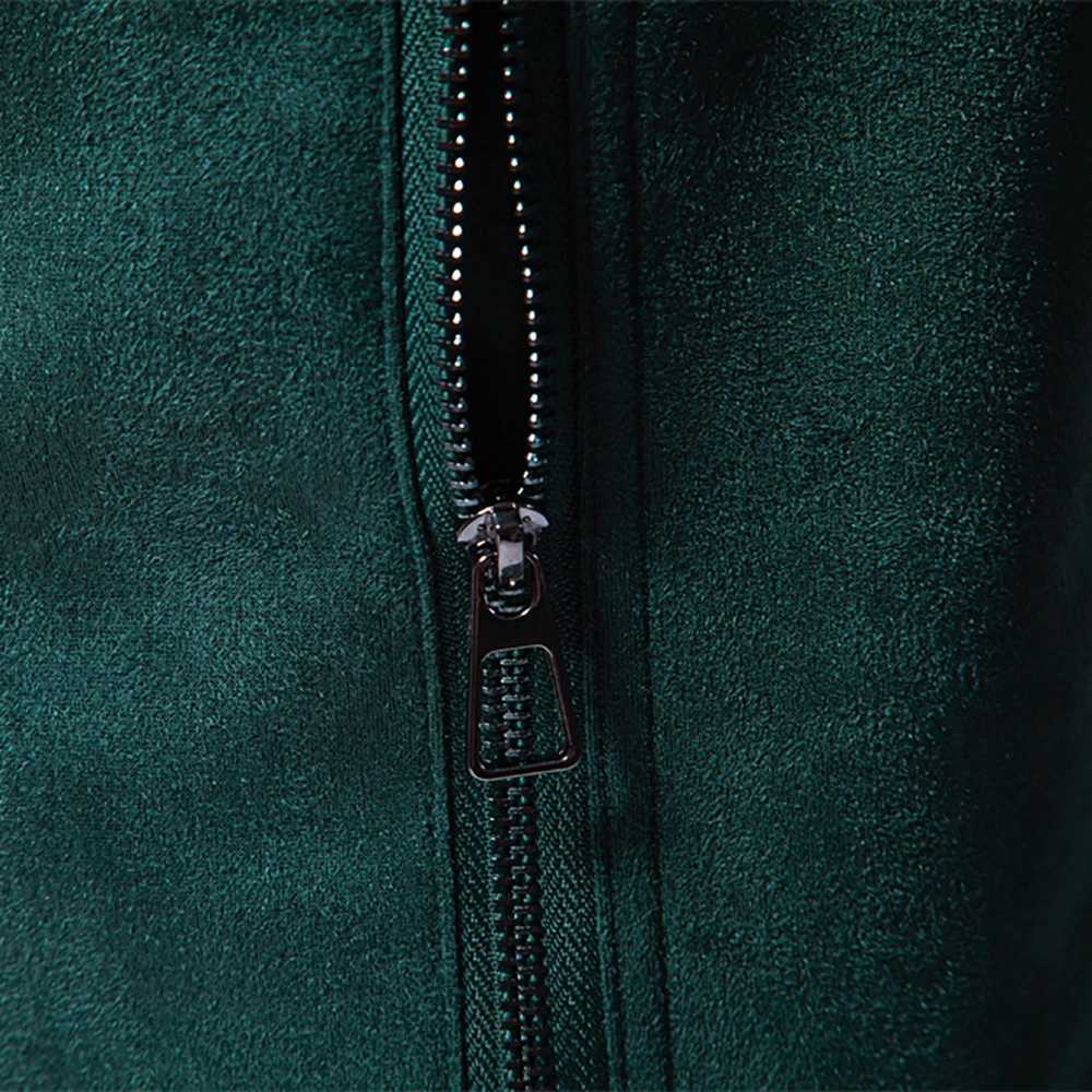 AIOPESON New Mens Stand Collar Zip Suede Jacket Fashion Casual Business Faux Leather Trucker Jackets Coat for MenXJ240820