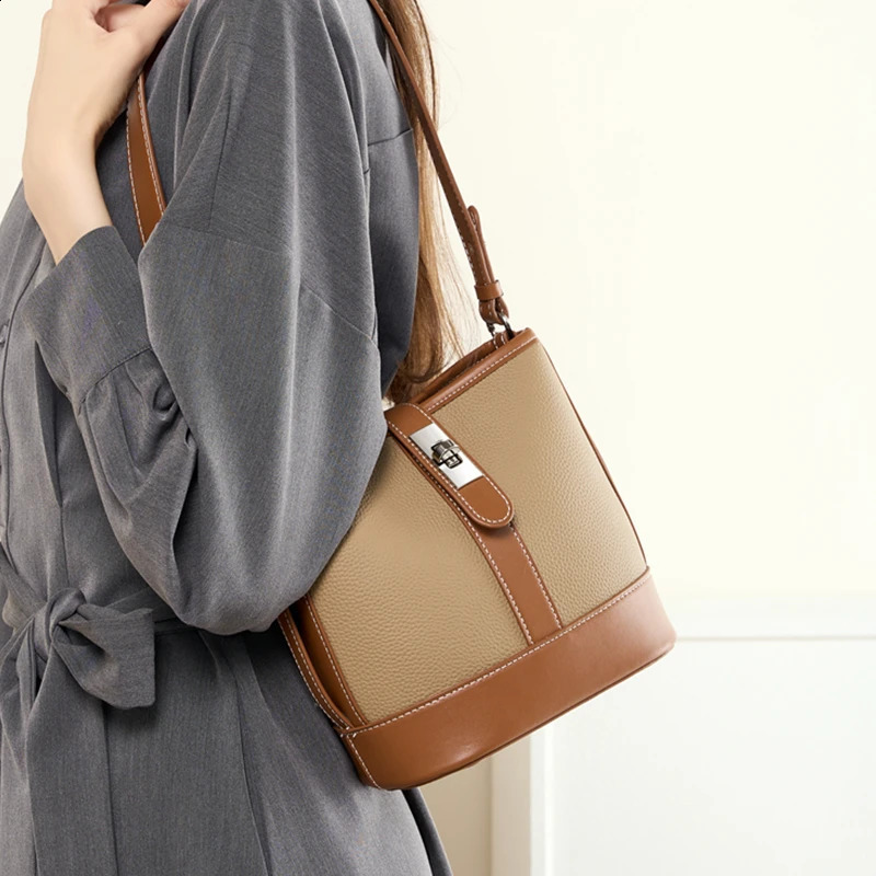 Hifashion leather bucket small shoulder cross body womens bag trend ner basket wallet denim handbag 240820