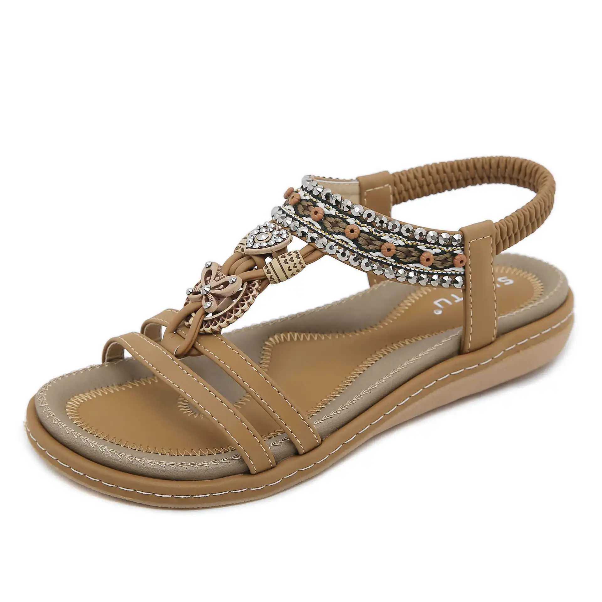 36-42 Shoes for Women Summer Fashion 2024 Bohemain Beach Flip Flops Soft Wedge Casual Comfortable Sandals Women Sandals CL240806