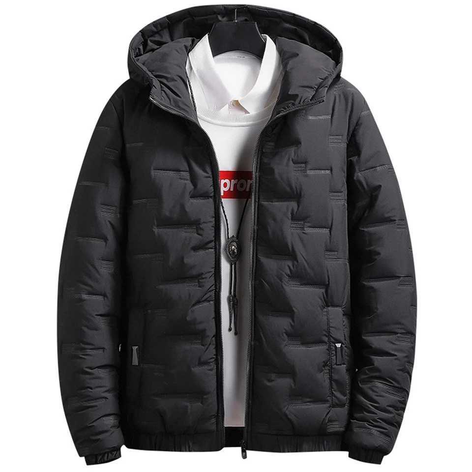 Puffer jacket Jacket Coat Winter Male Mens Outwear Polyester Puffer Quilted Padded Warm Zip Up Bubble Down Casual Hooded Fashion M240821