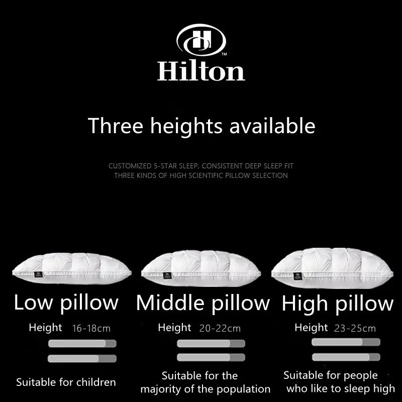 Highend down comfortable pillow5star el pillow core cotton white goose 3dimensional cervical 240820