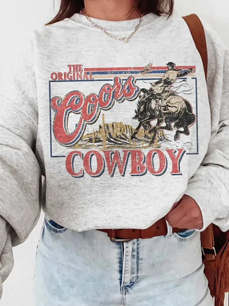 Autumn retro style denim print Crewneck sports shirt unisex loose cotton thick warm womens zipper casual suit top 240821