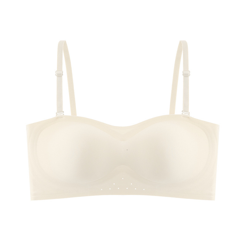 Strapless strapless lingerie for women's summer thin style with small breasts gathered together, non slip, steel ring, no trace, invisible beauti