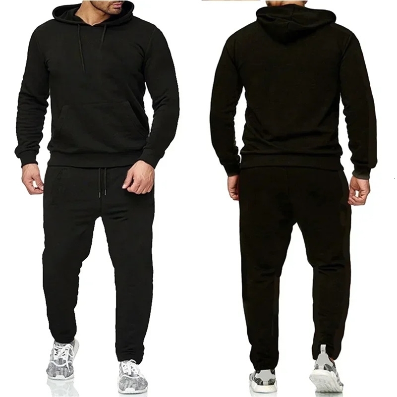 Basic Mens/Womens 2-piece/Set Sports Shirt Hoodie Pants Mens Gym Fitness Top Jogger Sportswear 240827