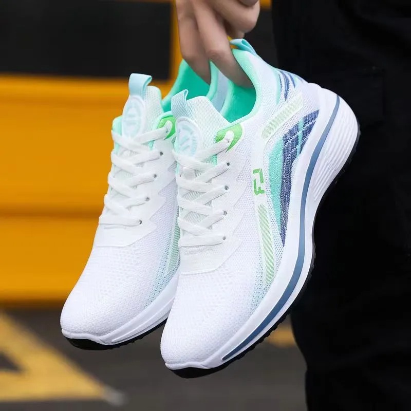 Sports Men's Shoes New Spring Versatile High Rise Trendy Shoes Mesh Shoes Men's Breathable Running Ultra Light Shoes