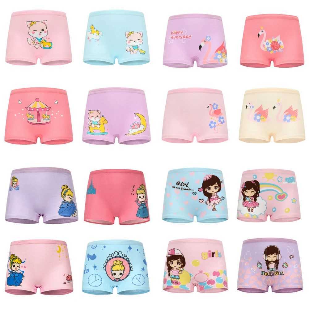 10Pieces/Lot Children Underwear Cotton Girls Panties Cute Kids Boxer Briefs Soft Pants 2-10Years Y240821