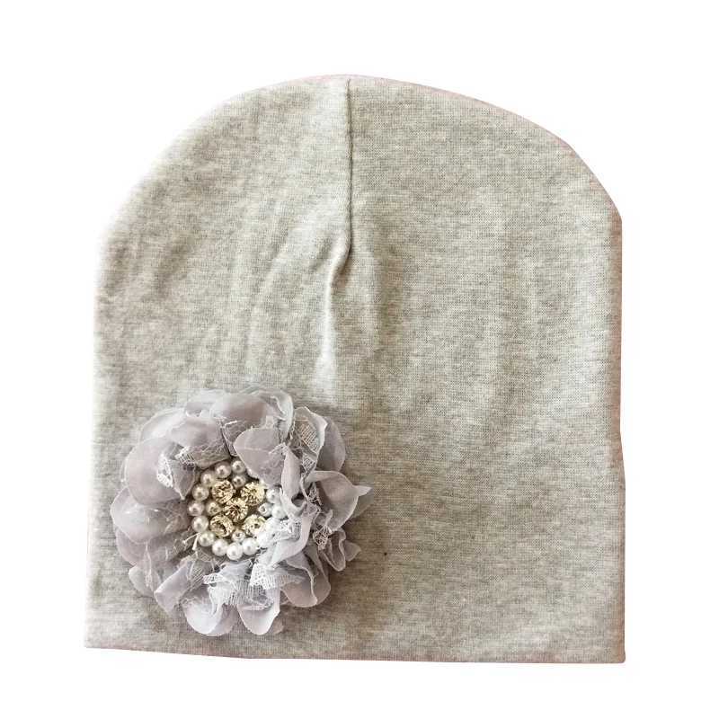 Cotton Floral Baby Hat Flower Baby Cap Children Bonnet Kids Beanie For Girls M240821