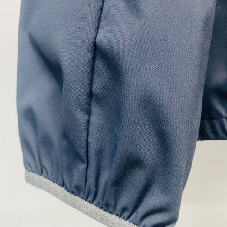 Deep Blue High-Neck Zipper Jacket for Outdoor Sports Fashion