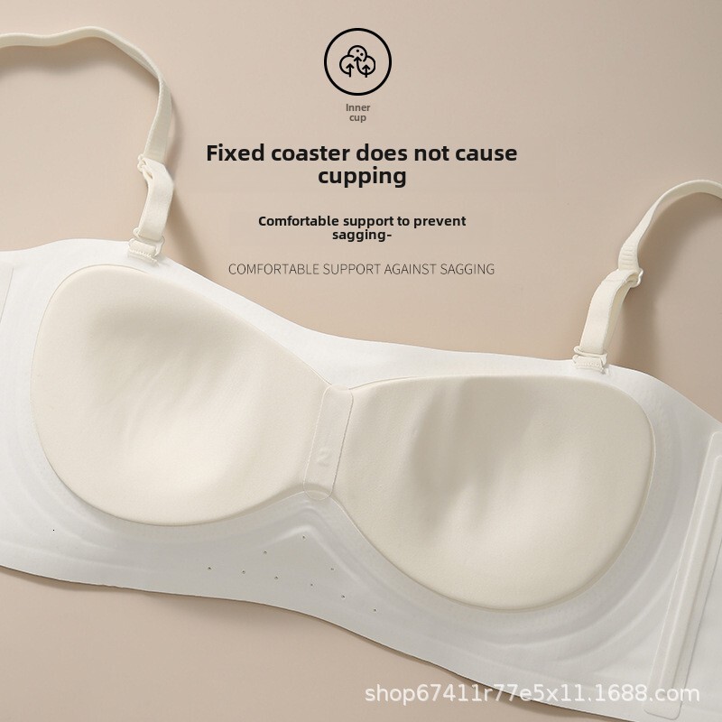 Strapless strapless lingerie for women's summer thin style with small breasts gathered together, non slip, steel ring, no trace, invisible beauti