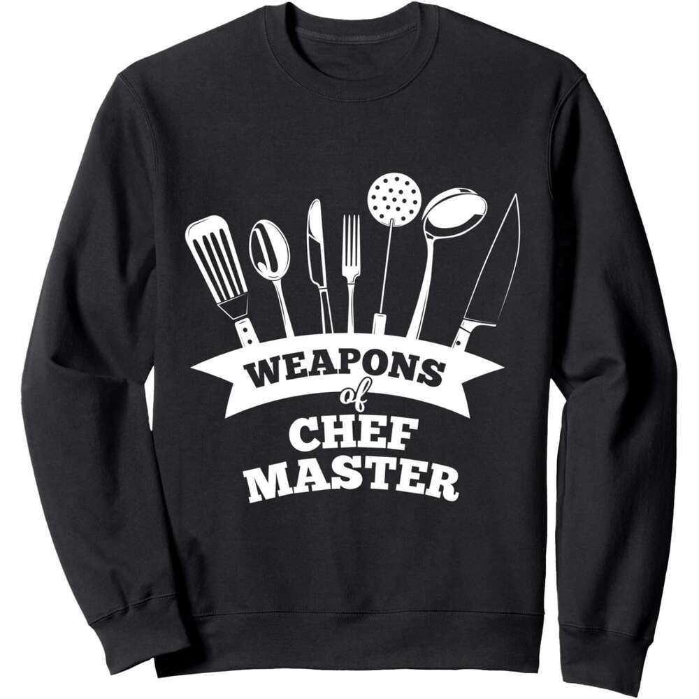 Long Sleeve Shirts for Men sweatshirt Funny Weapons of Master Cooking Chef Gift Baking Tools Sweatshirt T shirt Tee Streetwear Casual tops clothes