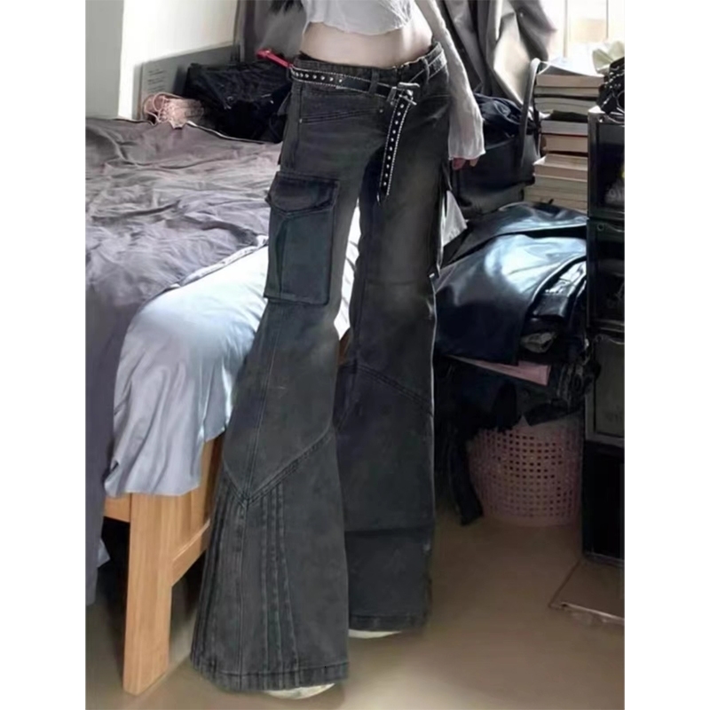Women Baggy Cargo Jeans Vintage Y2k 90s Aesthetic Oversize Denim Trousers 2000s Harajuku High Waist Cowboy Pants Trashy Clothes Z260313