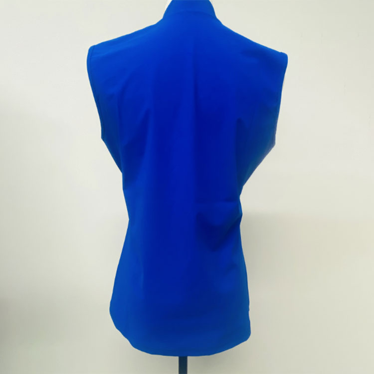Sleeveless Women's Knit Top with Half-High Collar