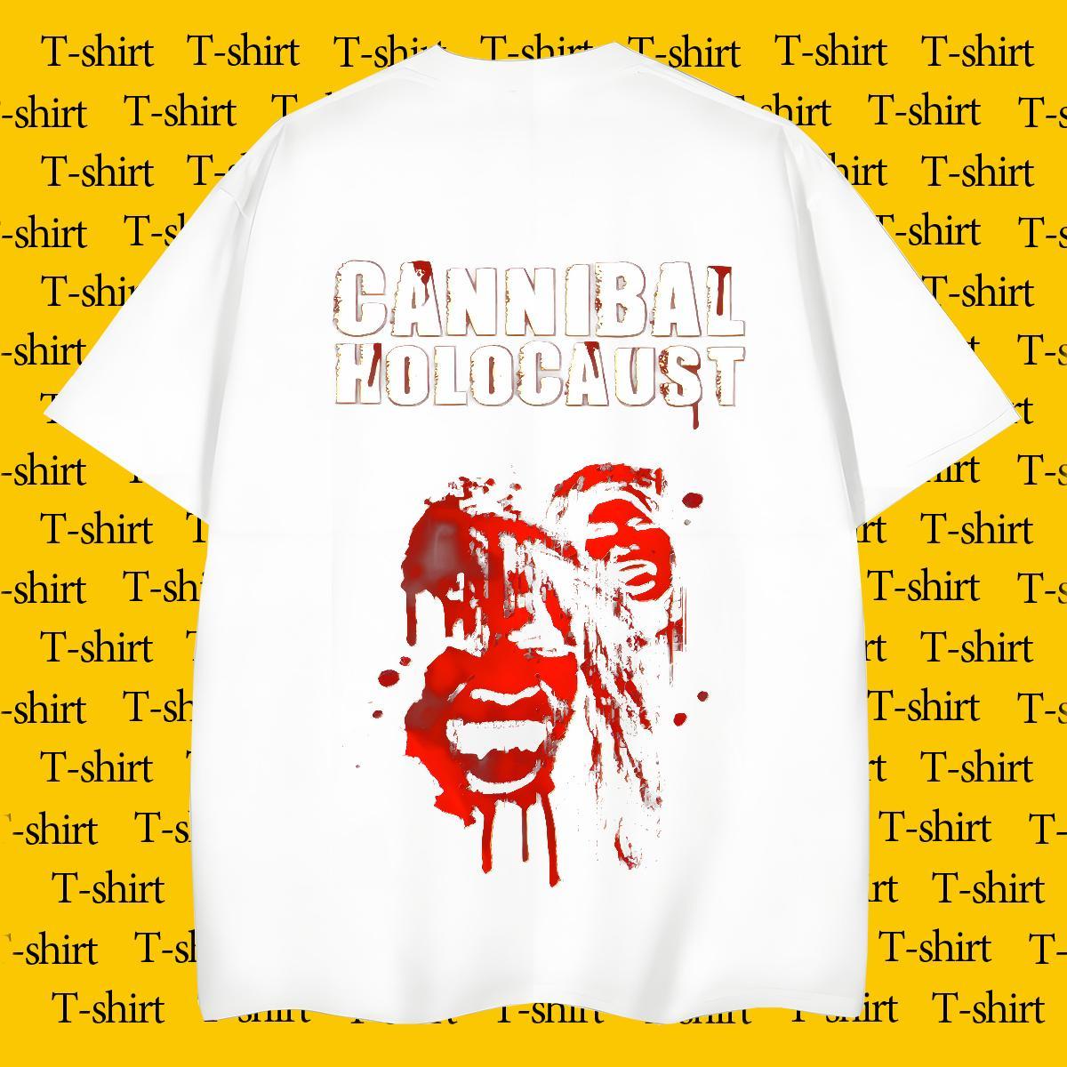 New Arrival Men Tops Tees 230g Cotton Beach Blody Breathable Short Sleeve T-Shirts for Men Comfortable Anime Print Tshirts