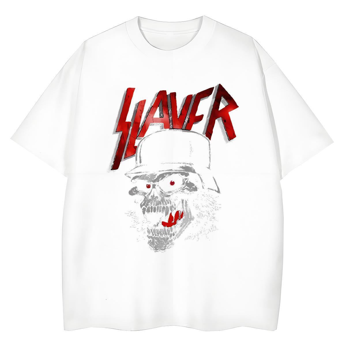 Fashion New skull Mens Tshirts 230g Cotton T Shirt For Man Anime Print Hip Hop Short Sleeve Soft TOP Quality Wear