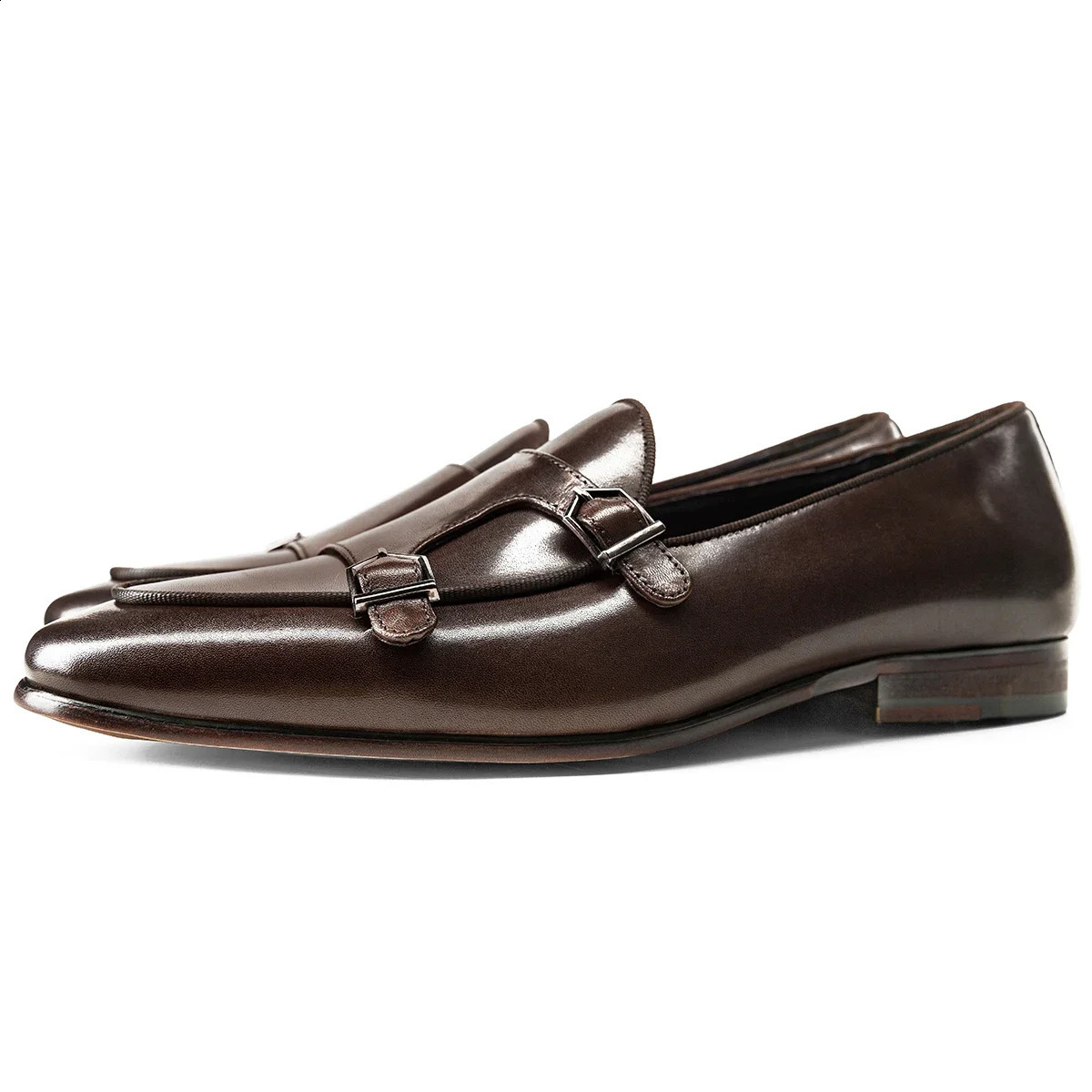 Spring and Autumn Mens Wedding Party Dress Shoes Black Brown Monks with Casual Fashion Mens Skating Boots 240821
