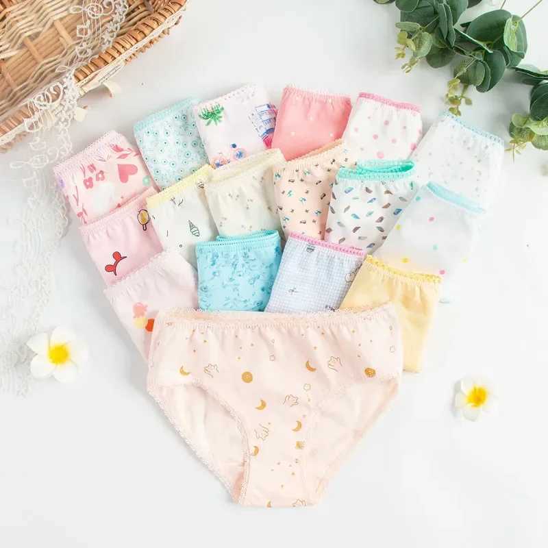 12pcs/Lot Girls Underwear Briefs Panties Baby Kids Pants Short Children Princesses 2-12Year Y240821