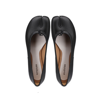Ddmysports Grape Mom S Spring Autumn Women Mirror Split Toe Pig Feet With Shallow Mouth And Skirt Made Of Genuine Leather Flat Sole Single Shoes OUTDO