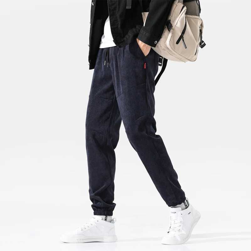 Mens Fashion Casual Jeans Comfortable Loose Sport Hip Hop High Quality Corduroy Pants Street Edition Hombre Harun PantsW240725