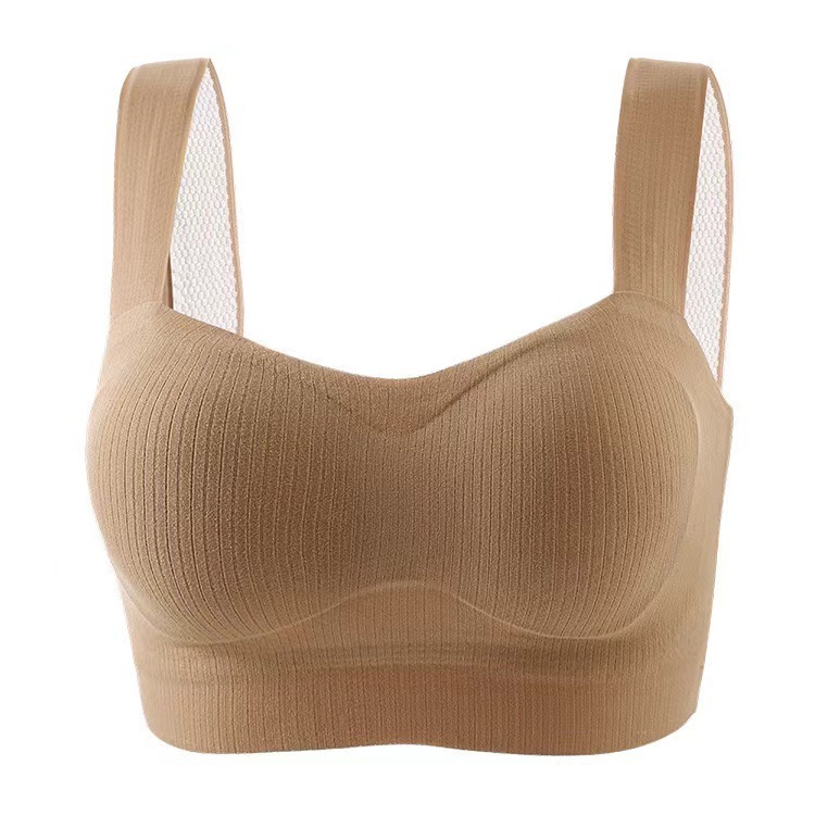 Autumn winter vest style underwear for women, seamless gathering without steel rings, warm and comfortable, anti sagging, non running cup one-piece br