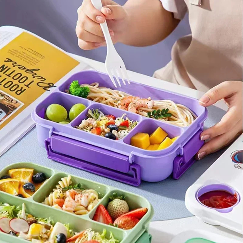 1300ML Bento Lunch Box for Kids Girls Cute Dinosaur Bento Box Sand Snack Fruit Box Food Storage Container Microwave Oven 240821